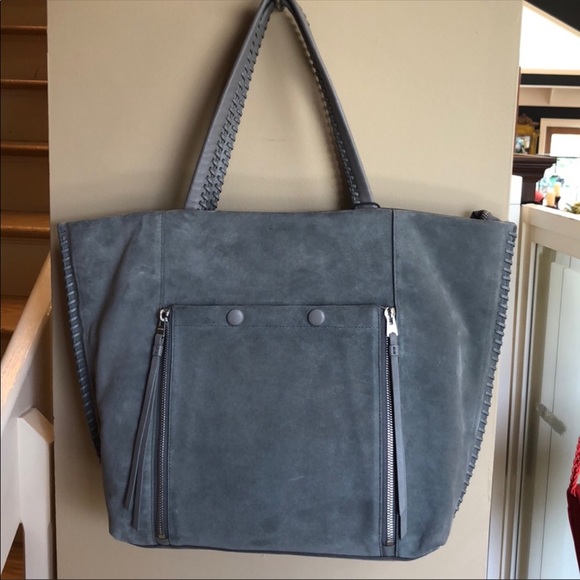 all saints suede bag
